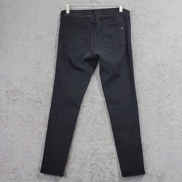 Rag & Bone Zipper Capri Women's Black/ Gray Skinny Jeans - Picture 2 of 7